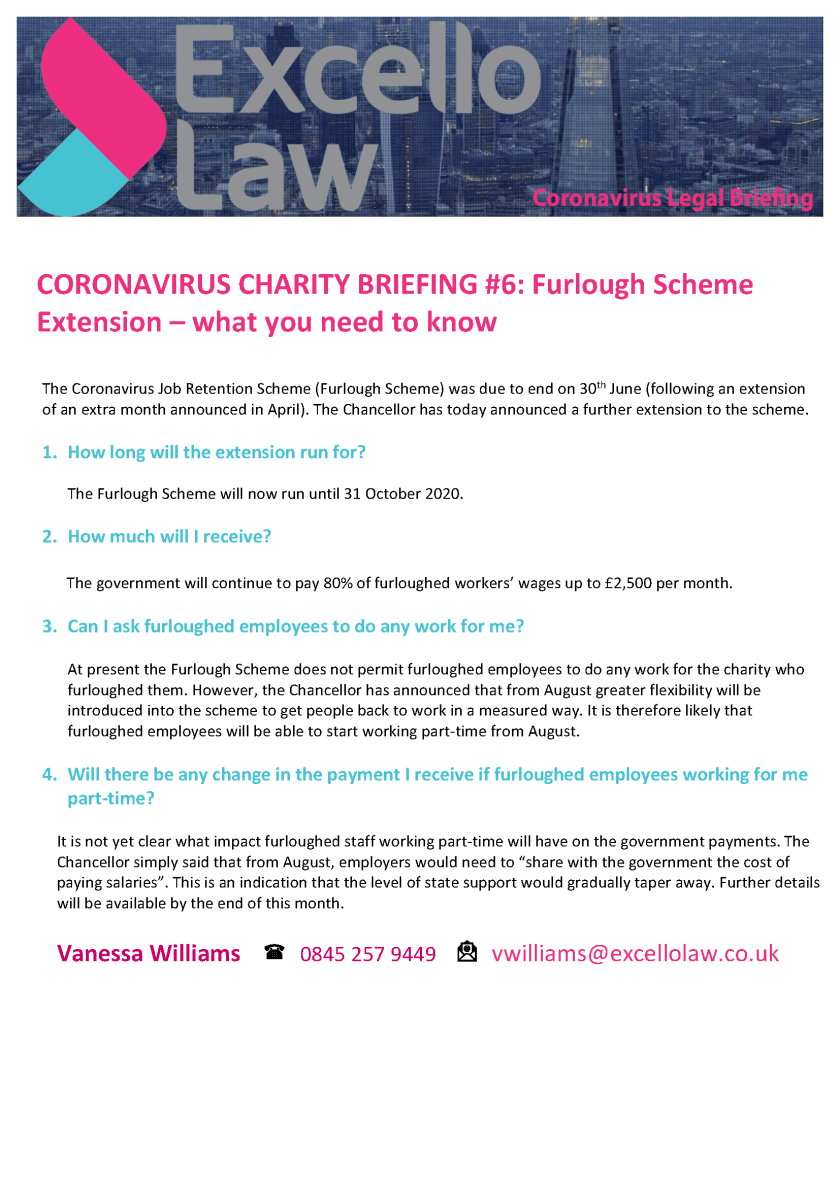 Coronavirus Legal Briefing Charities #6
